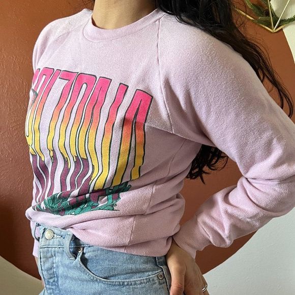 Vintage Cal Cru Arizona‎ sunset Sweatshirt Size small Made in USA Single Stitch - Picture 6 of 8